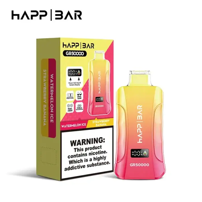 Happ Bar GR50000 50000 Puffs Dual Tank Disposable Vape | 23mL+23mL | 2%-5% Nicotine | Rechargeable