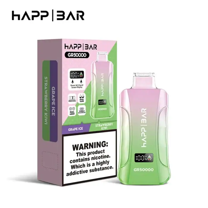 Happ Bar GR50000 50000 Puffs Dual Tank Disposable Vape | 23mL+23mL | 2%-5% Nicotine | Rechargeable