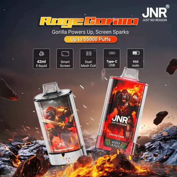 JNR Rage Gorilla,JNR Rage 55k,JNR Gorilla 55k,JNR Rage Gorilla 55k,JNr Gorilla 55000 Bazar Vape