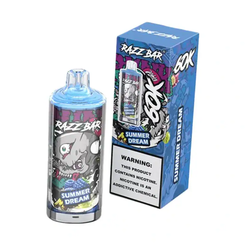 Razz Bar 60K Puffs 60000 Disposable Vape - 2% & 5% Nicotine 16 Flavors Rechargeable