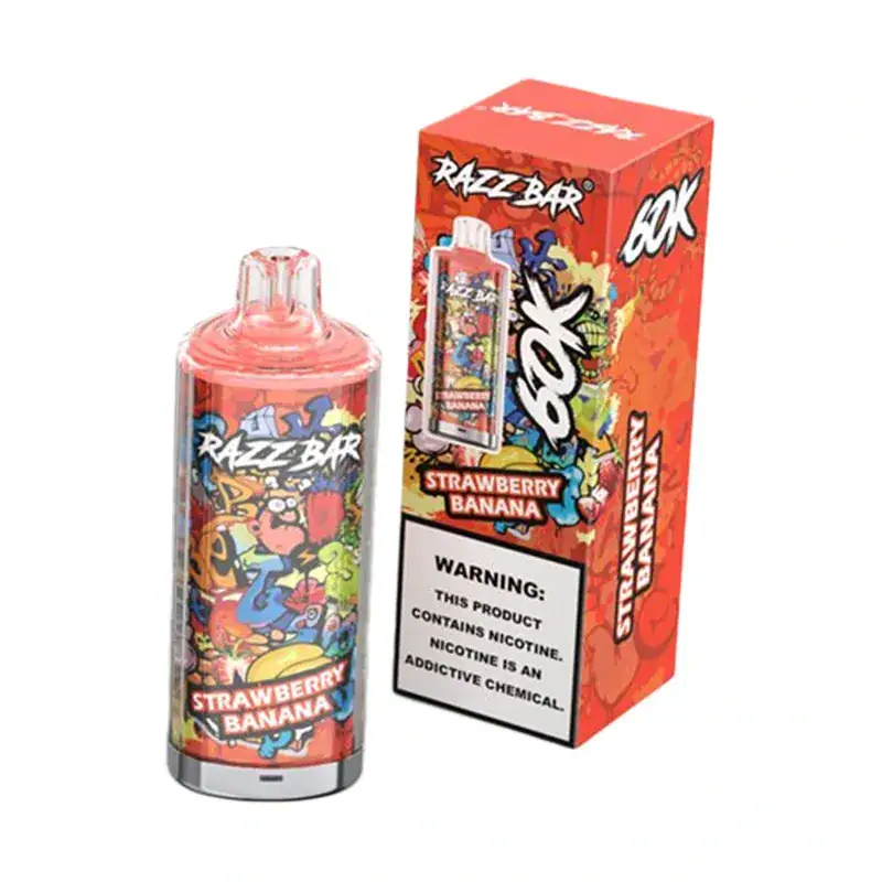 Razz Bar 60K Puffs 60000 Disposable Vape - 2% & 5% Nicotine 16 Flavors Rechargeable