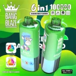 Bang Blaze 100000 Puffs 6-in-1 Flavors 3 Oil Tanks Puff 100k Disposable Vape