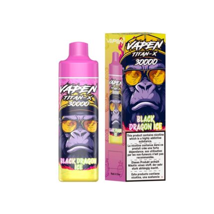 VAPEN TITAN X 30000 Puffs 30k Rechargeable Disposable Vape Kit 30mL Prefilled E-liquid 2% & 5% Nicotine,