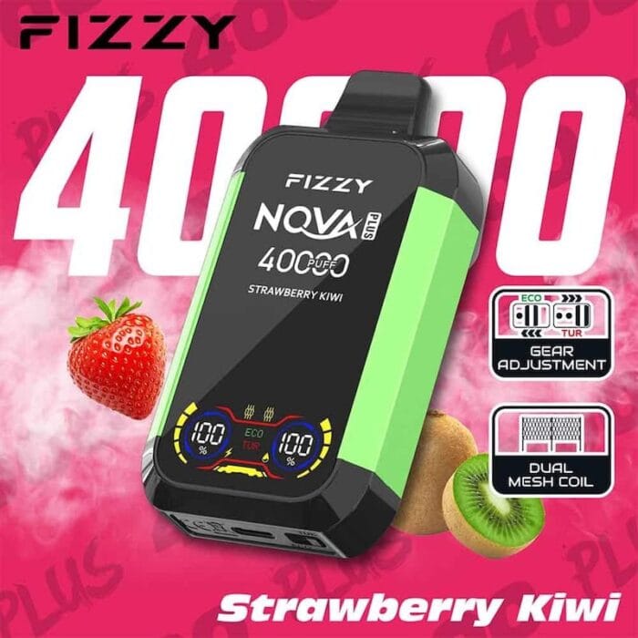 imgi 35 Fizzy 40K puff Nova Plus Dual Mesh Disposable Vape Whosesale strawberry kiwi