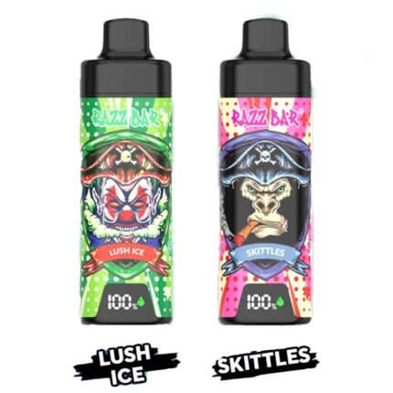 Razz Bar 40K Puffs Disposable Vape - 650mAh Rechargeable, Mesh Coil, Type-C, 16 Flavors, 2%/5% Salt Nicotine