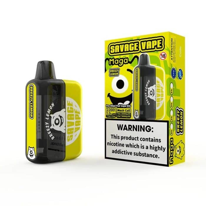 SAVAGE MAGA 50k Puffs 50000 Kit - Dual Mesh Coil | 2200mAh Battery | 0-50mg