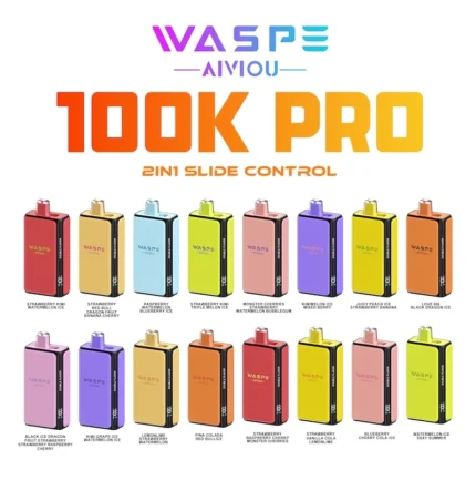 USB-C charging port on WASPE 100K Pro puffs rechargeable disposable vape bottom panel