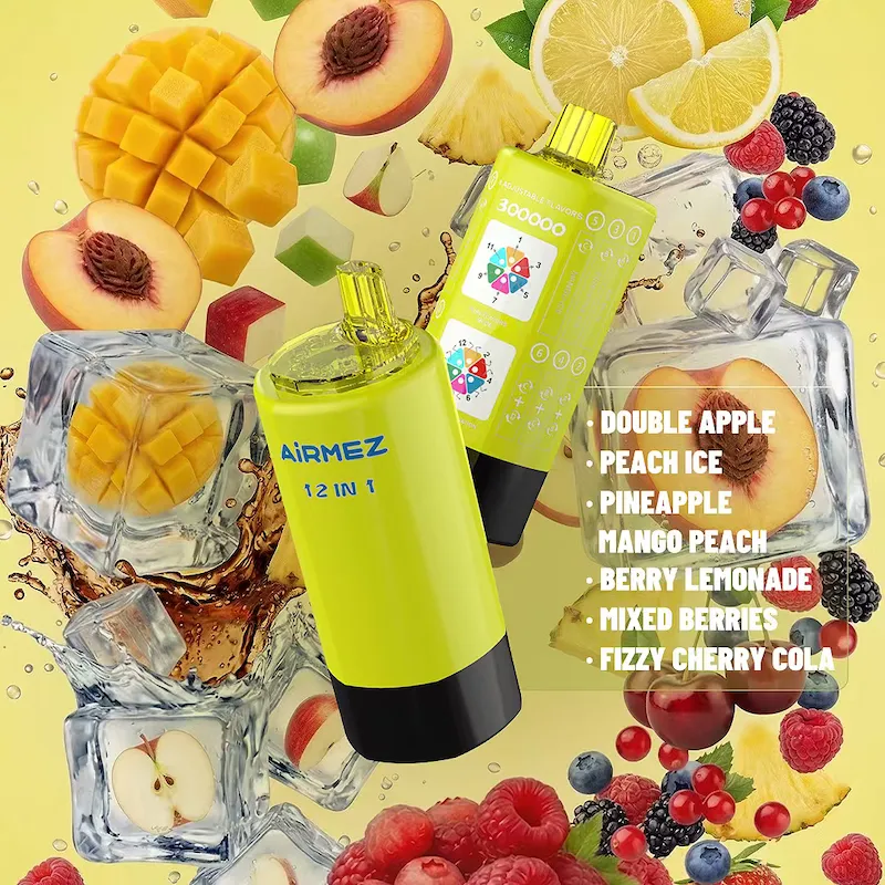 Airmez 12 in 1 300k airmez 12 in 1 300k puffs,airmez vape 300000,airmez 6 in 1 300k,airmez 6 in 1 vape,300k disposable puffs Bazar Vape