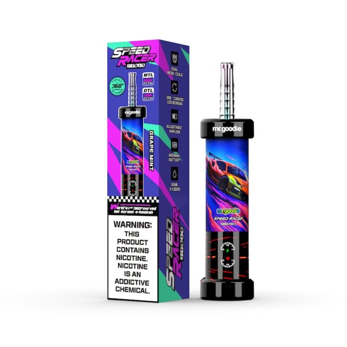 Mr Goodie 80K Puff Vape Speed Racer Dual Mode Vape - 80000 puffs bar MTL/40K DTL 50mL E-Liquid