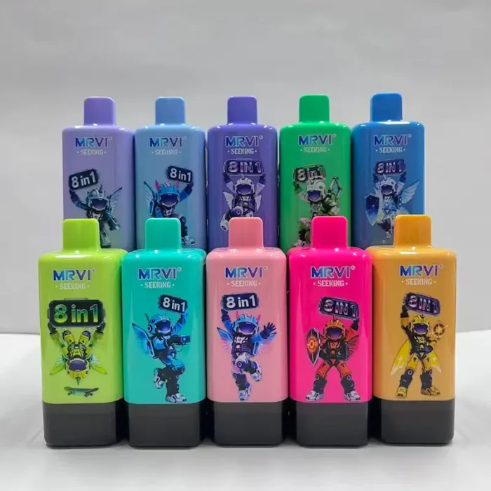 Mrvi Seeking 160k Puffs 8 in 1 160000 Disposable Vape alpha – 100mL E-Liquid, Dual Mesh Coil, Rechargeable (10 Flavors)