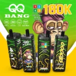 QQ BANG 180K disposable vape retail packaging box with accessories