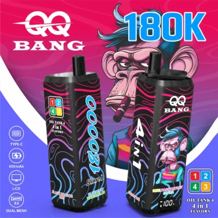 QQ BANG rechargeable disposable vape Type-C fast charging port bottom view