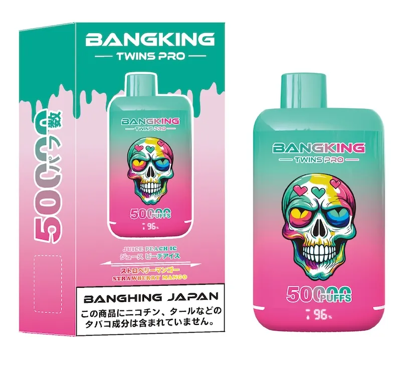 Bang King Twins 50K Pro Bang King Twins Pro 50K puffs, vape descartável com 50000 puffs, envio rápido do armazém do Japão, Bang King Twins Japan, bang king vape Bazar Vape