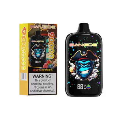 BANG DE 90000 puffs disposable vape device standing vertically with gradient finish