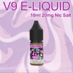 Easy-fill nozzle tip on Savage Vape V9 refillable pod juice bottle