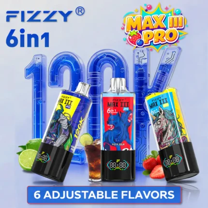 Longest lasting 120K puffs disposable vape Fizzy MAX 3 with LED screen