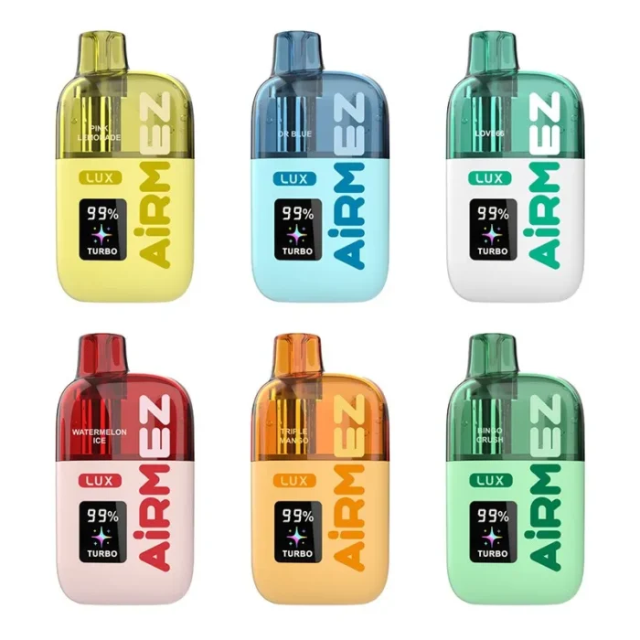 Airmez Lux 60k disposable vape with 30ml e-liquid and mesh coil