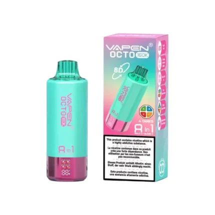 VAPEN OCTO 160k puffs disposable vape with oil and battery level display - quad mesh coil 4 tanks