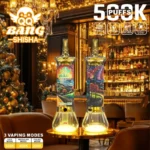 Smart LED display showing battery status on QQ Bang Shisha 500K vape