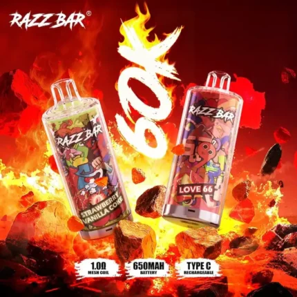 Razz Bar 65k Puffs Longest lasting TPD vape 65k puffs