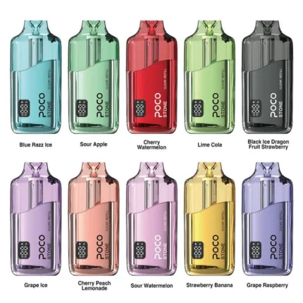POCO STONE 75000 puffs clear refill disposable vape with transparent tank