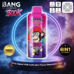 Bang Legend 300K 8in1 vape device side view with adjustable nicotine