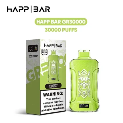 Happ Bar GR30000 30K Disposable Vape | 30ml E-Liquid | 5% & 2% Nicotine Options | Rechargeable Type-C