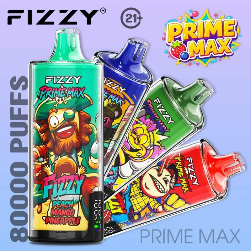Fizzy Prime Max 80K fizzy prime max 80k puffs,80000 disposable vape,dual mesh vape 80K,Fizzy 80K vape flavors,80k puffs Bazar Vape