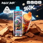 LED display showing battery status on Razz Bar 160K 3in1 vape