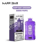 Happ Bar GR30000 30K Disposable Vape | 30ml E-Liquid | 5% & 2% Nicotine Options | Rechargeable Type-C