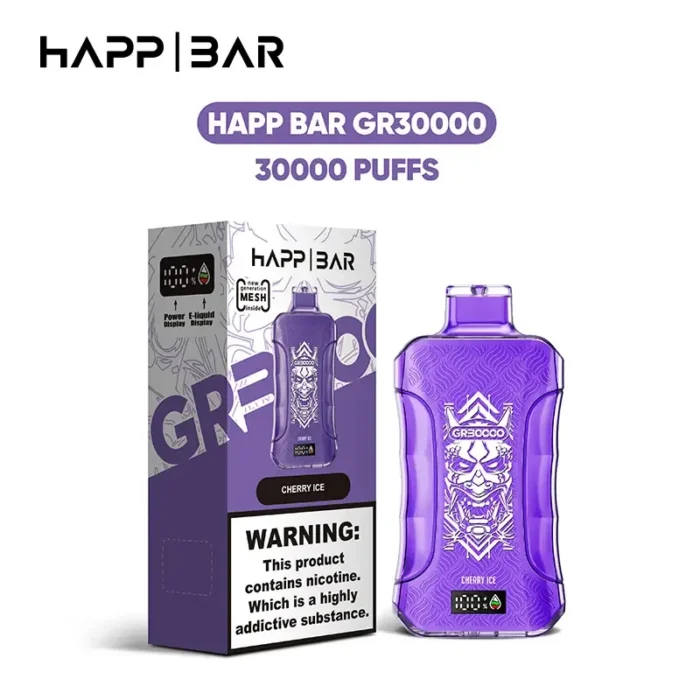 Happ Bar GR30000 30K Disposable Vape | 30ml E-Liquid | 5% & 2% Nicotine Options | Rechargeable Type-C