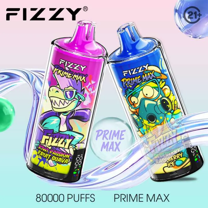 Fizzy Prime Max 80K fizzy prime max 80k puffs,80000 disposable vape,dual mesh vape 80K,Fizzy 80K vape flavors,80k puffs Bazar Vape