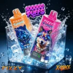 Multiple Fizzy X SPACE 100K devices showing different flavor color options
