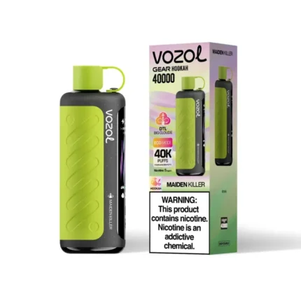 VOZOL Gear Hookah 40000 disposable vape with leather finish and 2.1 inch color screen