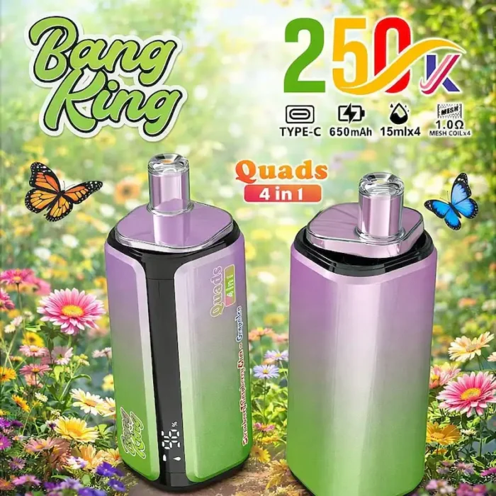 Bang King 250k Puffs Disposable Vape | 4-in-1 Quads & 60ml E-Liquid