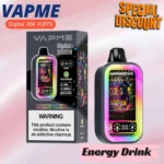 VAPME DIGITAL 30k device with mirror digital display showing battery level
