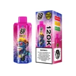 ZOOY Vape 120K Puff 6-in-1 Disposable Vape Kit - 20mg/30mg/50mg Nic Salt, 0.8Ω×3 Mesh Coils, 850mAh Type-C, Smart Display, 6 Flavors