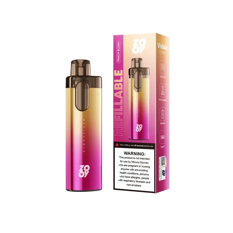 ZOOY Refillable Pod 10ml cartridge with transparent tank and 0.6Ω mesh coil