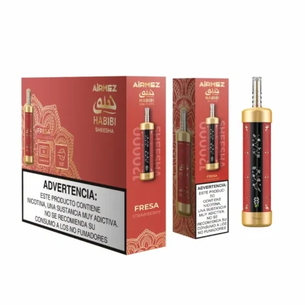 Airmez HABIBI 120K shisha vape 120000 puffs disposable device with metallic gold design