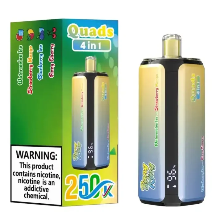 Bang King 250k Puffs Disposable Vape | 4-in-1 Quads & 60ml E-Liquid