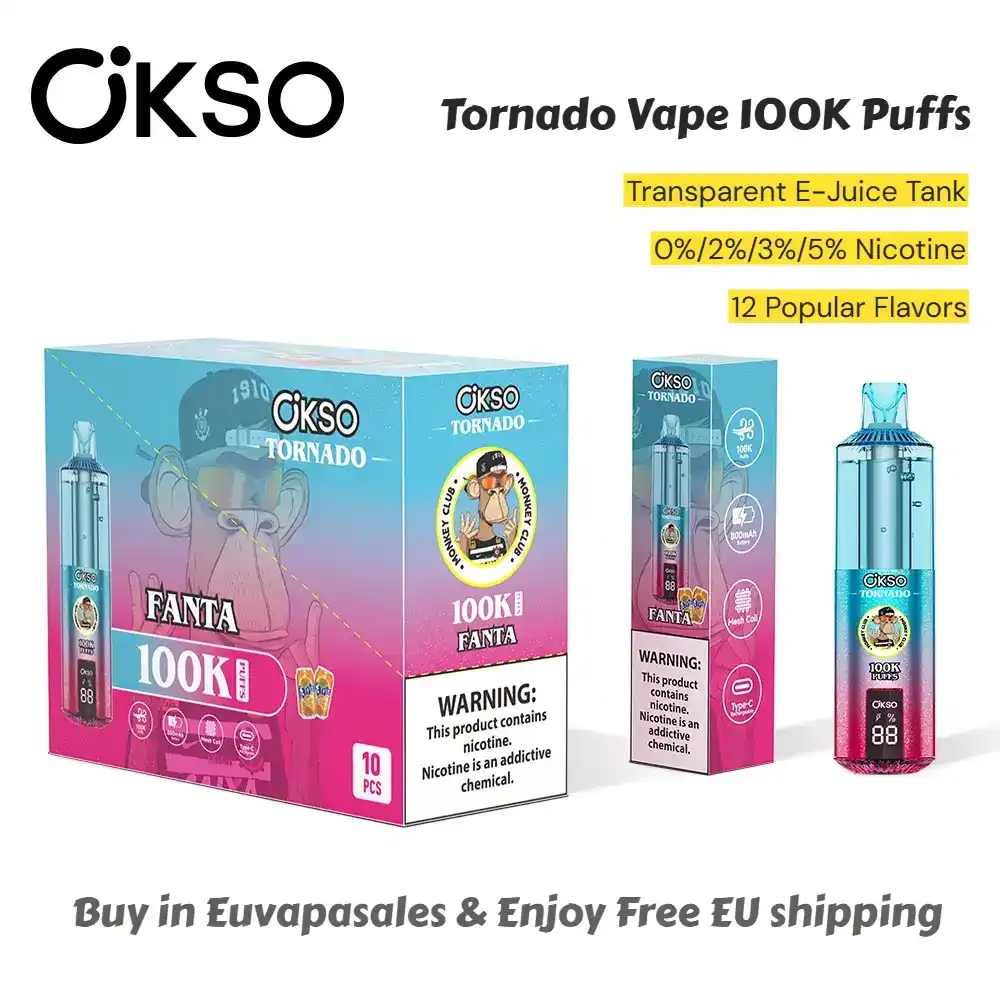 okso tornado 100k Dual mesh coil system inside OKSO Tornado 100K disposable vape