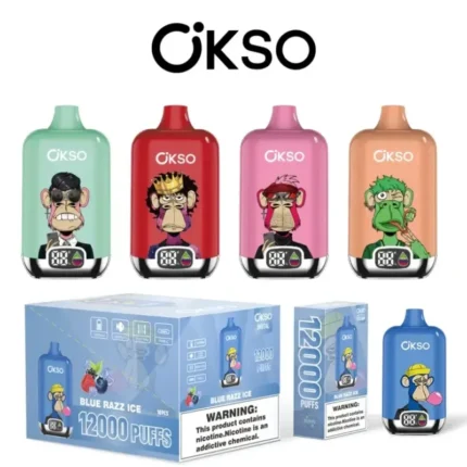Okso Box Digital 12000 Puffs disposable vape front view