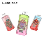 Disposable vape with colorful dragon and demon designs, 56ml e-liquid, 650mAh battery, Type-C chargi.