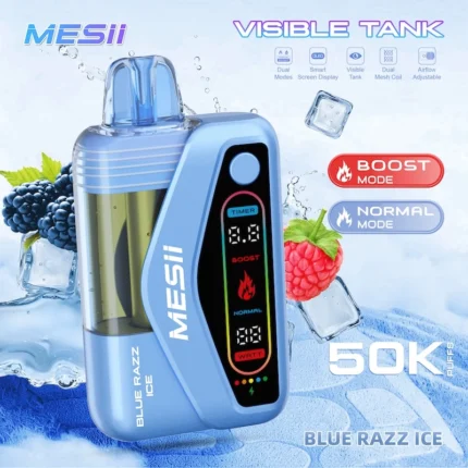 Messi 50K vape featuring dual vaping modes and airflow adjustment