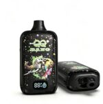 QQ Bang 80000 puffs disposable vape with smart screen showing battery and e-liquid levels