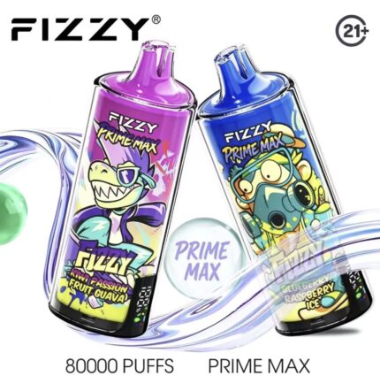 Fizzy Prime Max 80K puffs 80000 puffs disposable device with gradient purple finish