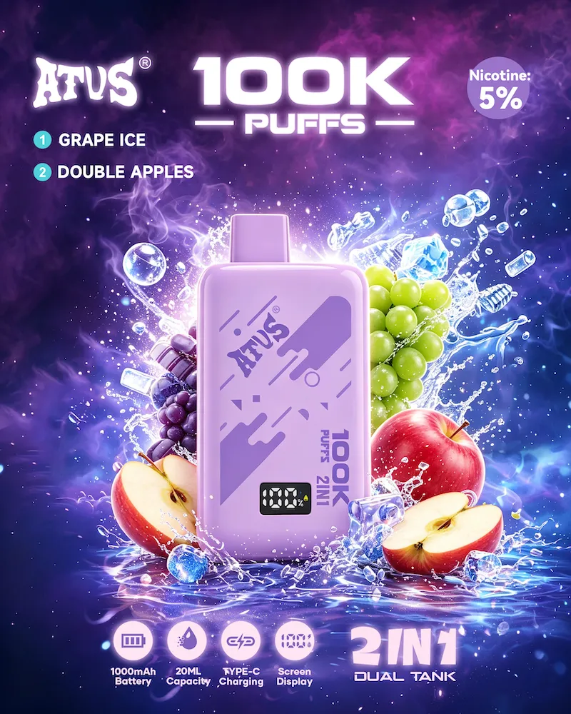 ATVS 100K 2in1 ATVS 100K 2in1,atvs 1000000 puffs,100000 puffs disposable vape,100k disposable vape,atvs 100k Bazar Vape